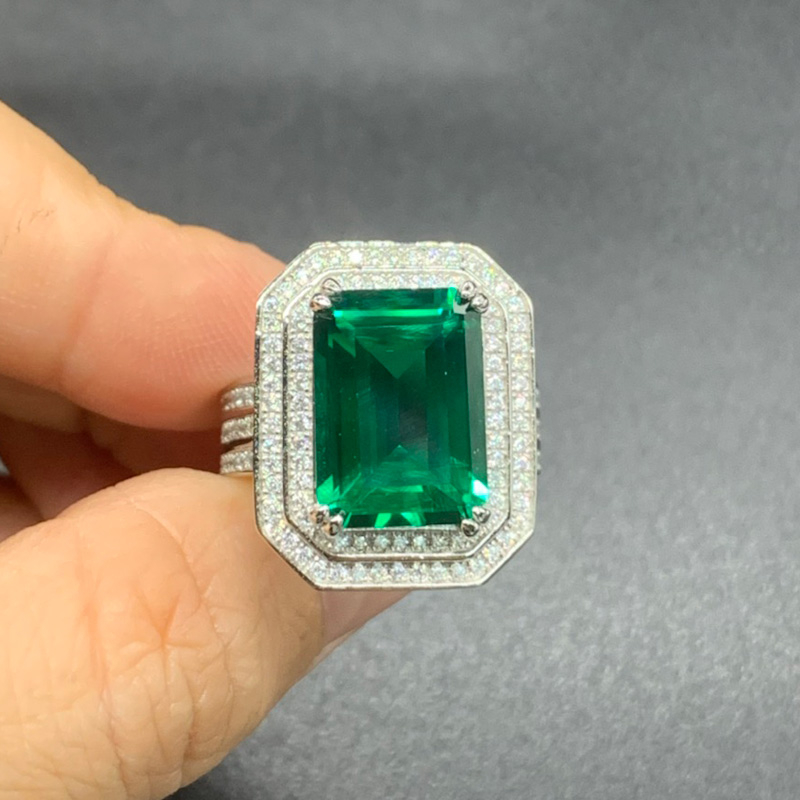 Shop Emerald Cut Green Sapphire Engagement Ring | SayaBling