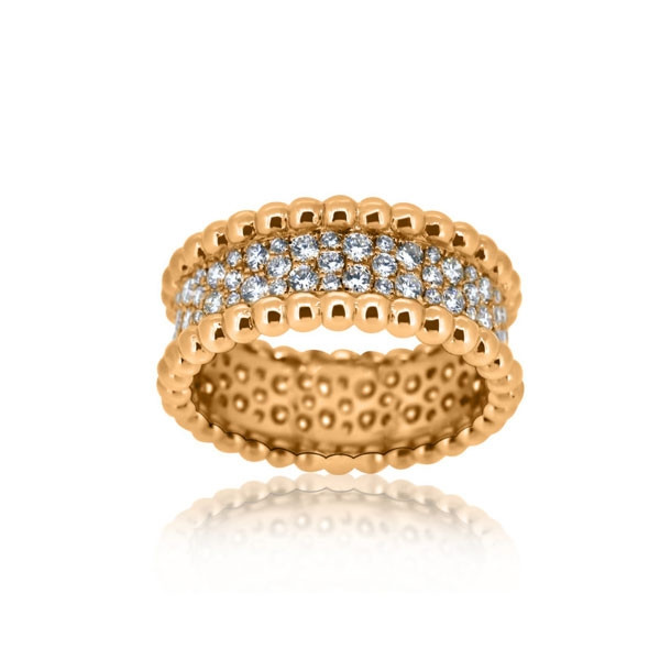 Round Cut White Sapphire Eternity Band in Gold | SayaBling Jewelry