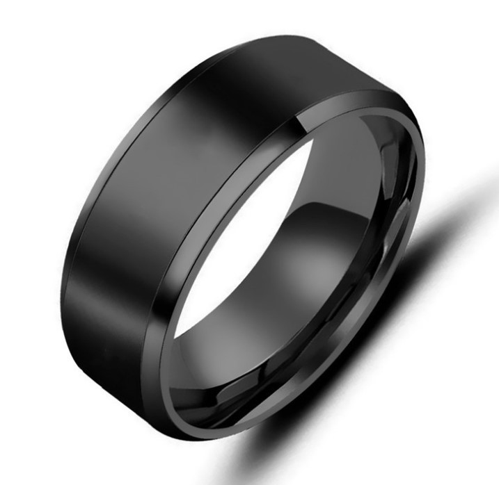 Black Tungsten Wedding Bands with Matte Brushed for Men | SayaBling Jewelry