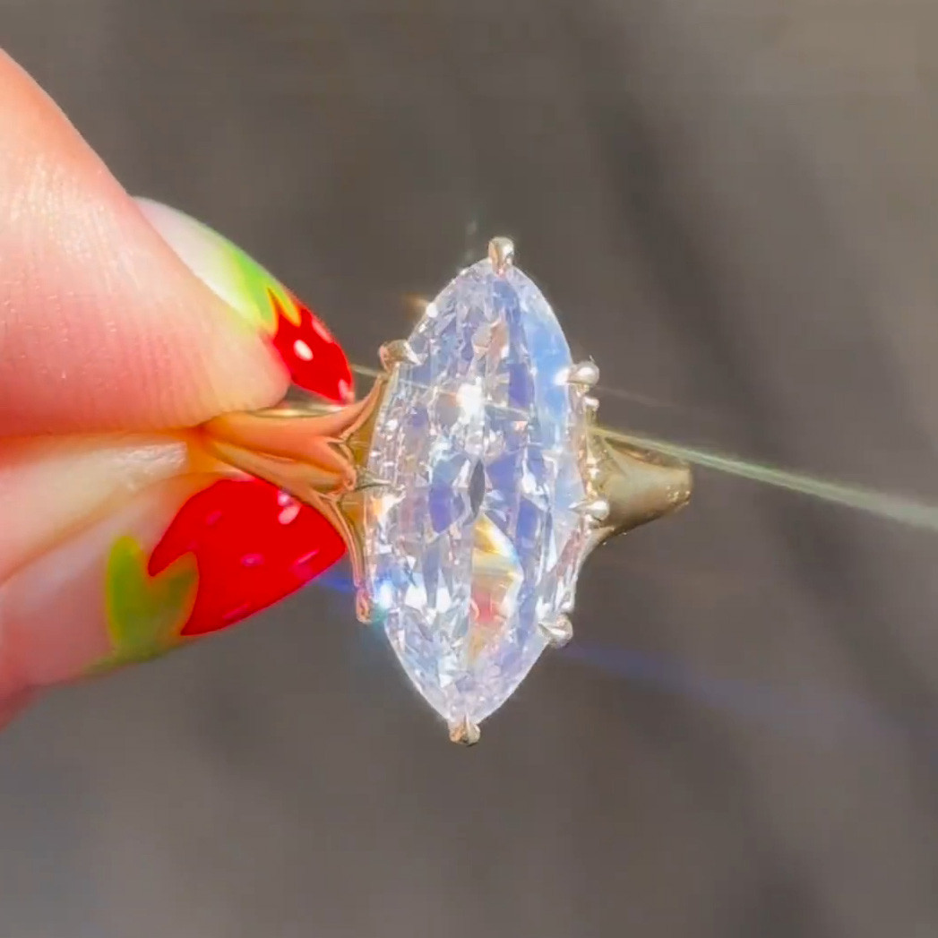 Marquise hot sale white sapphire