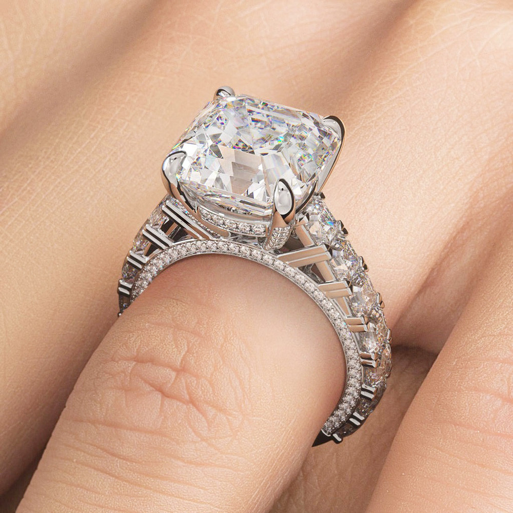 Engraved truesilver ring top