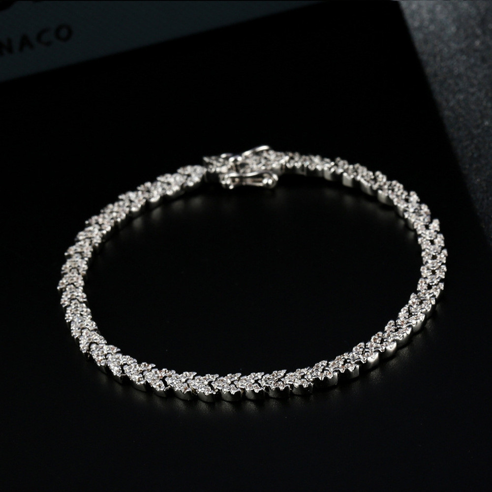 Dainty Ears of Wheat Tennis Bracelet SayaBling Jewelry