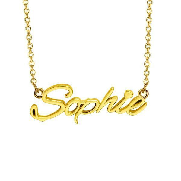 Personalized Classic Name Necklace in 14k Gold Plating SayaBling Jewelry