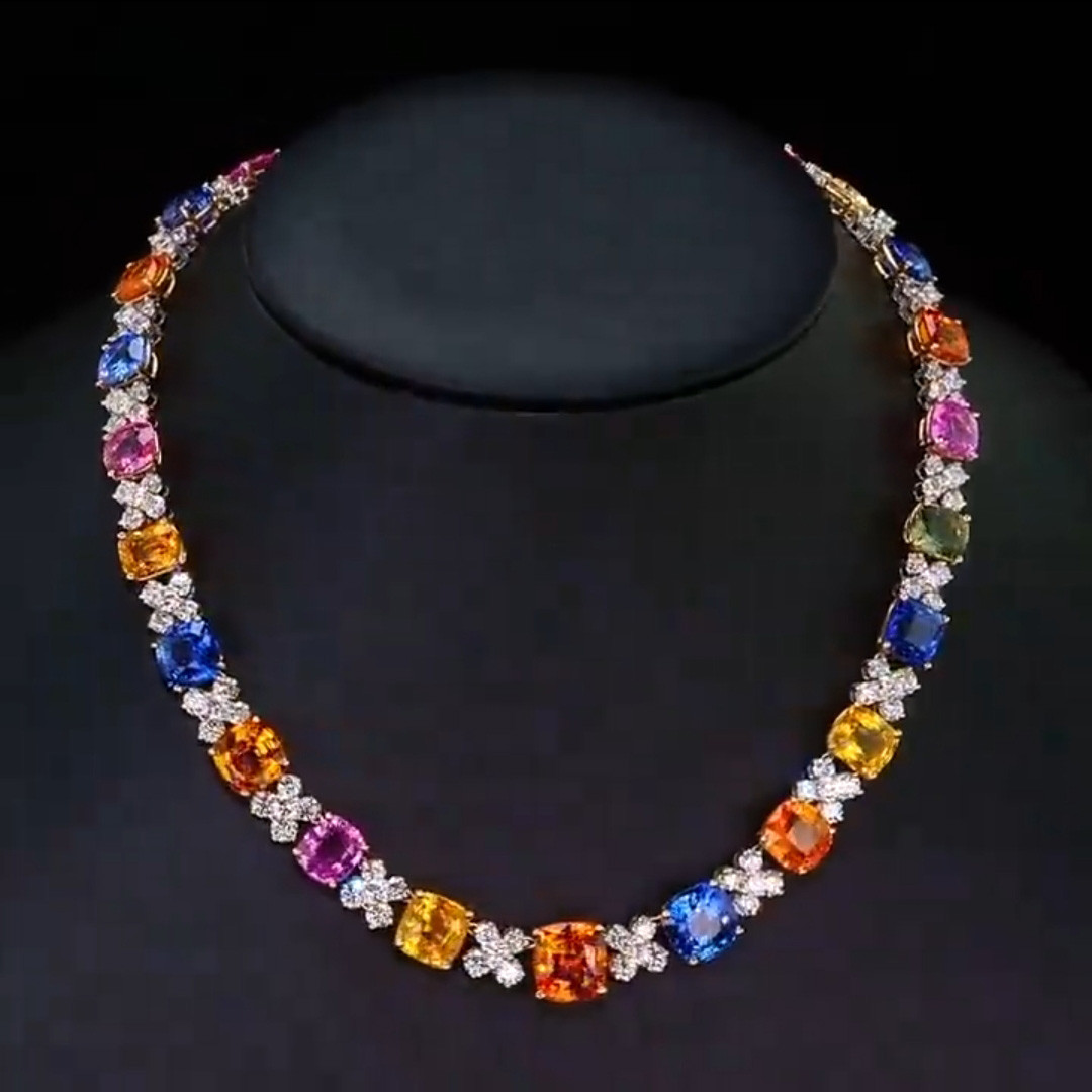 Sapphire statement necklace