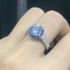 Round Cut White Sapphire Engagement Ring
