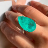 14ct Pear Cut Green Paraiba Tourmaline Cocktail Ring