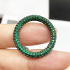 Emerald Inside and Out Paved Eternity Ring