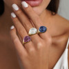 2ctw Paved Black Sapphire Cocktail Ring