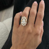 5ct Pear Cut Three Pieces Crown Wedding Ring Set