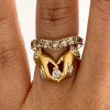 Vintage Sandblasted Love Hands Promise Ring