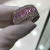 7.8 ct Baguette Cut Pink Sapphire Eternity Band