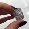 7.8ct Baguette Cut White Sapphire Eternity Band