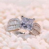 2ct Princess Cut White Sapphire Engagement Rings