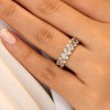 4ct Oval Cut White Sapphire Eternity Band