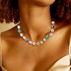 80ctw Multi-cut Multicolor Sapphire Statement Necklace