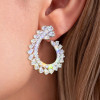 14ctw Pear Cut White Sapphire Drop Earrings