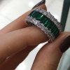 7.8ct Baguette Cut Emerald Eternity Band