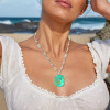 15ct Cushion Cut Paraiba Tourmaline Pendant Necklace