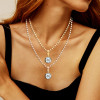 5ct Round Cut Vintage Pendant Ball Chain Necklace