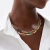 20ctw Round Cut Paperclip Link Chain Necklace