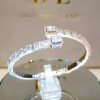 Two-tone Emerald & Round Cut Open Bracelet