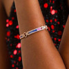 10.5ctw Rainbow Color Sapphire Tennis Bracelet