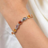 26ctw Oval Cut Multicolor Vintage Statement Bracelet