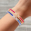 11ctw Princess Cut Blue Sapphire/Ruby Tennis Bracelet