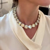 240ctw Round Cut White Sapphire Statement Necklace