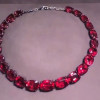 Oval Cut Ruby Choker Necklace in Sterling Silver