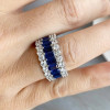 7.8ct Baguette Cut Blue Sapphire Eternity Band