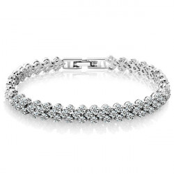 Round Cut White Sapphire Bracelet