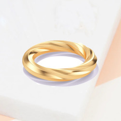 Classic High Polish Twist Wedding Band
