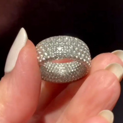 Inside and Out Paved Wide Wedding Band
