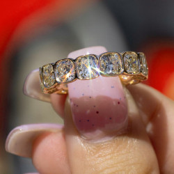 6.5ctw Cushion Cut Eternity Band