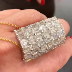 9ctw Baguette Cut Rectangle-Shaped Wide Cocktail Ring