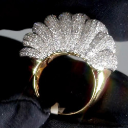 6ctw Round Cut Two Tone Dome Vintage Cocktail Ring
