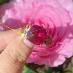 4ct Cushion Cut Ruby Three-Stone Engagement Ring in Gold