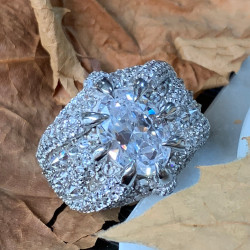 5.8ct Oval Cut Dragon Claw Inspired Men's Cocktail Ring