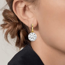 10ctw White Sapphire Ball Back Vintage Drop Earrings