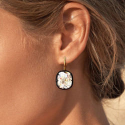 10ctw Cushion Cut White Sapphire Drop Earrings