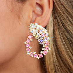 Nature Inspired 14ctw Pink Sapphire Statement Earrings