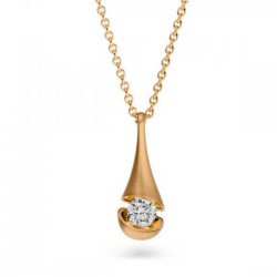 2ct Round Cut White Sapphire Tear Pendant Necklace