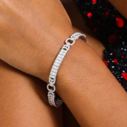 10ctw Emerald Cut White Sapphire Tennis Bracelet