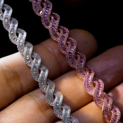 14ctw Round and Baguette Cut Intertwined Infinity Bracelet