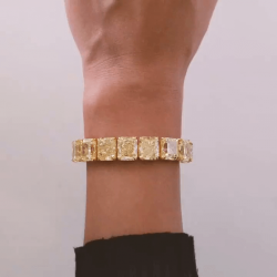 Radiant Cut Yellow Sapphire Bracelet in Gold