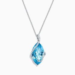 5.5ct Marquise Cut Aquamarine Pendant Necklace