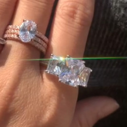 4.5ct Three-stone Radiant Cut Engagement Ring