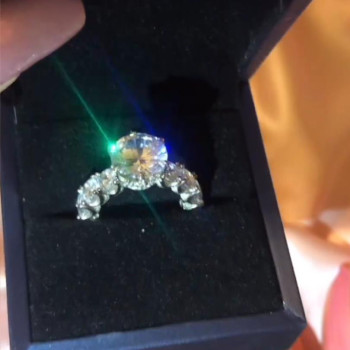 2ct Round Cut White Sapphire Engagement Ring