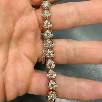 12ctw Round Cut White Sapphire Scalloped Butterfly Bracelet
